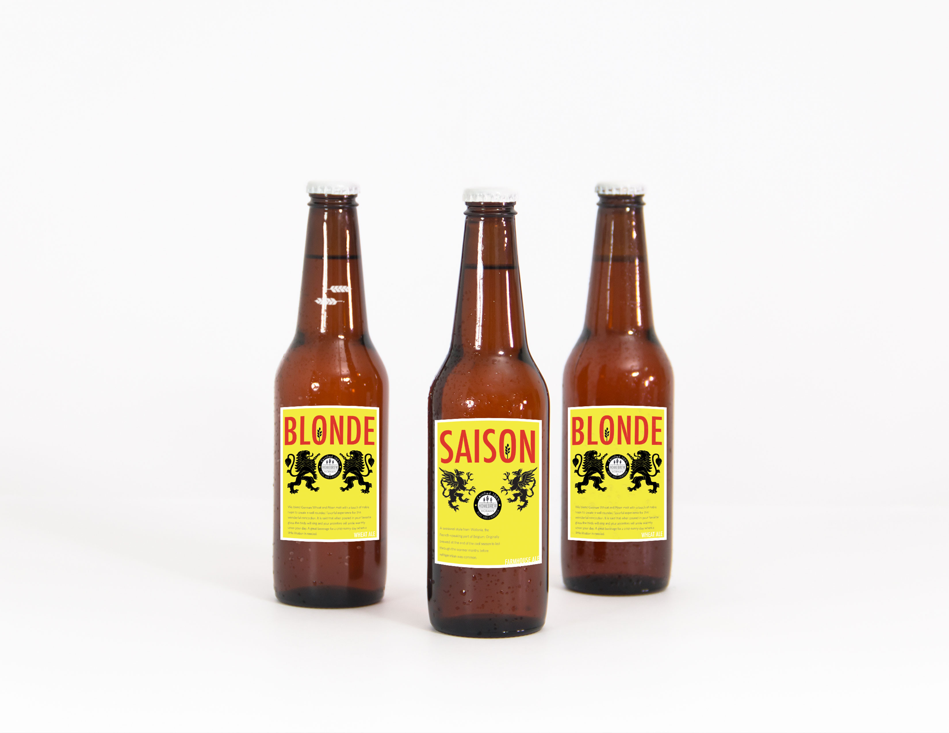 Homebrew beer label belgian series