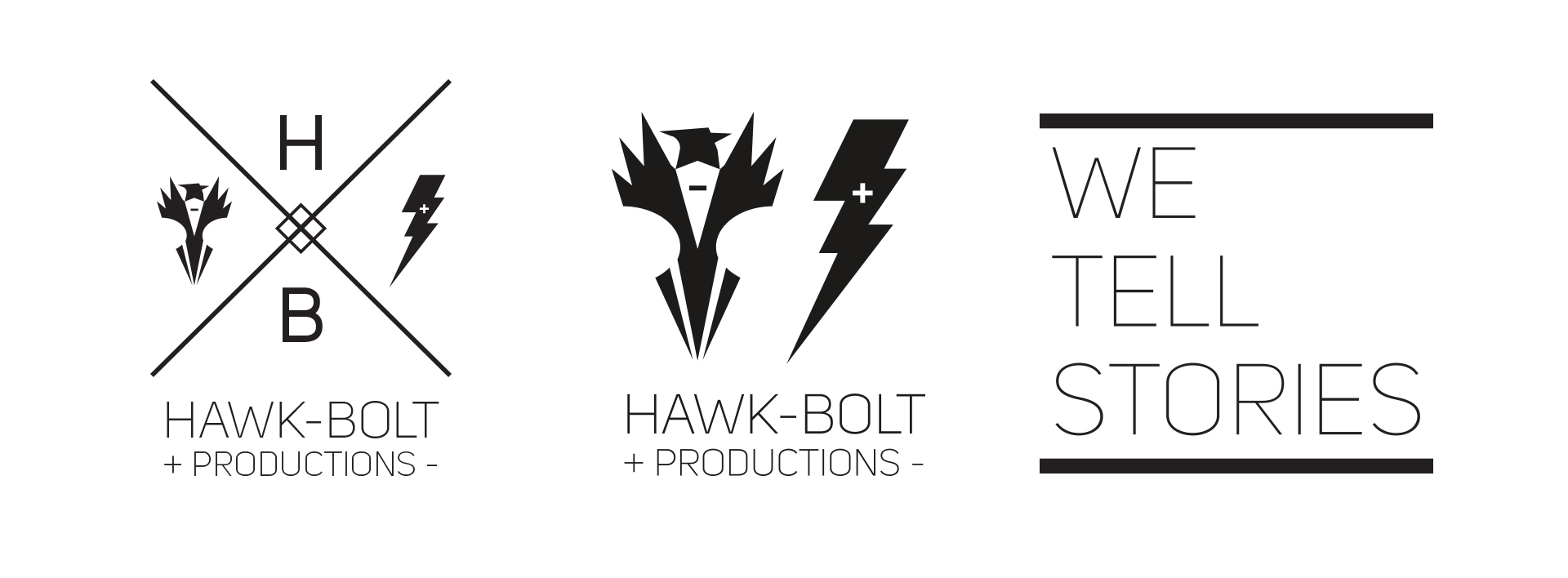 HawkBolt video production logo design mockup