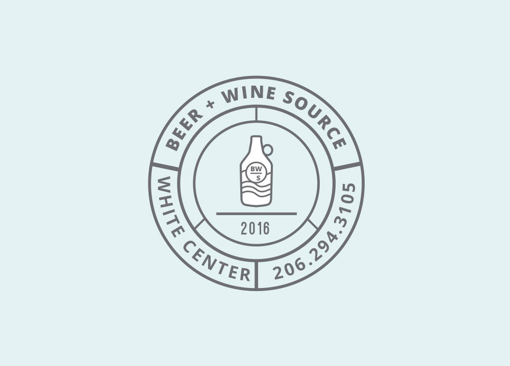 beer and wine source white center seattle identity